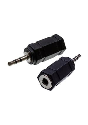 2-001 (NP-595B), переход 2.5мм "шт" стерео - 3.5мм "гн"стерео пластик