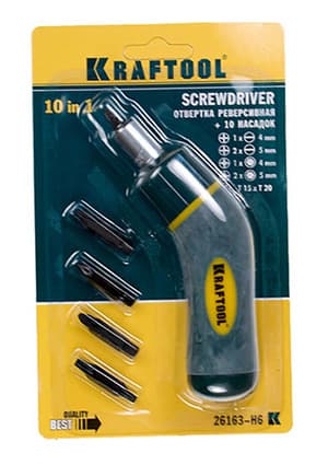 26163-H6, отвертка пистолетная реверс.MINI 10предметов