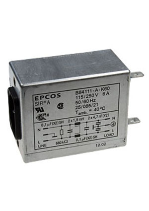 B84111AK60, B84111A0000K060, сет.ф.комп2x6.0A 250v