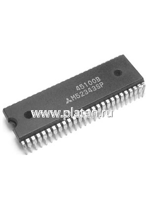 M52343SP, SDIP52, пpоцессоp ТВ, PAL/NTSC