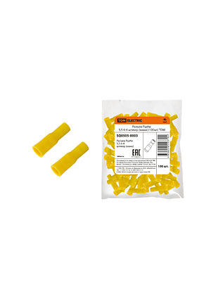 SQ0505-0003, РшИм 5,5-6-4 штекер (мама) желтый на пр.6 мм2