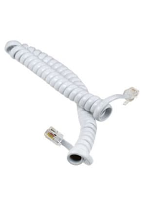 18-2021, Шнур витой телефонный для трубки 4Р4С, L=1.50-2м., белый
