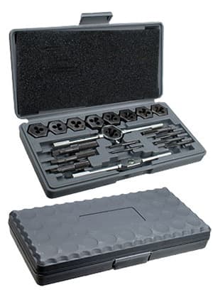 773105, Набор метчиков и плашек М3-М12 с держателем,20пред.,кейс