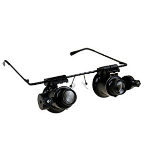 9892A-II ОЧКИ С ПОДСВЕТКОЙ И ЧАСОВЫМИ ЛУПАМИ 2Х 20 КРАТ.