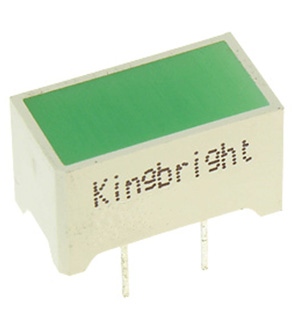 DE/2SGD, светодиодная полоса зеленый 7.5х14мм 80мКд