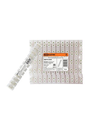 SQ0510-0045, Зажим винтовой ЗВИ-30 полипропилен 1,5-10мм2 12пар 100 С белый (индивидуальная упаковка