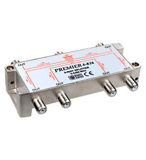 4-836 РАЗВЕТВИТЕЛЬ НА 6 ТВ 5-2400MHZ С ПРОХОДОМ ПИТАНИЯ