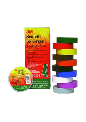 Scotch 35 yellow, изолента высшего класса желтая, 19мм х 20м х0,18мм