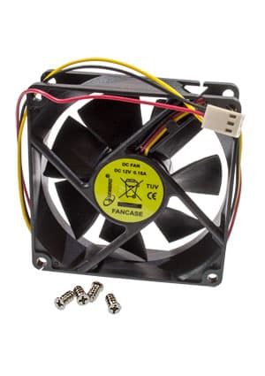 FANCASE, Вентилятор,  80x80x25, втулка, 3 pin, провод 30 см