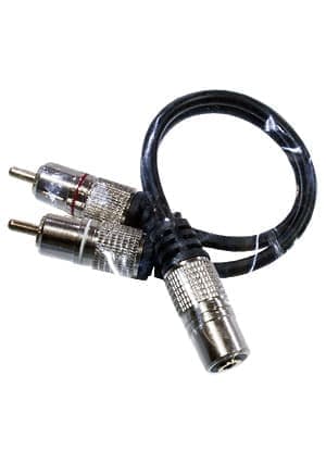 3-0320, Переходник 2 шт RCA-гн 3.5 st мetal-gold, 0.2 м