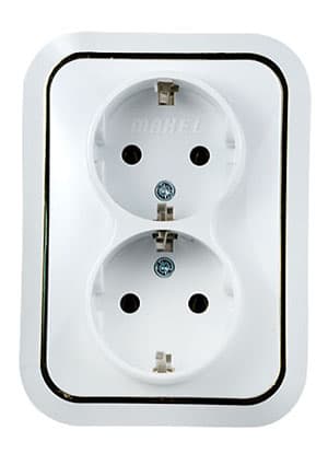 11282 РОЗЕТКА 2-АЯ С ЗАЗЕМ.16А 250В(БЕЛ/ЗОЛ.) СКРЫТ.УСТ.