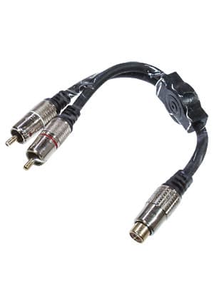 3-0312, Переходник 2 шт RCA-гн RCA мetal-gold, 0.2 м