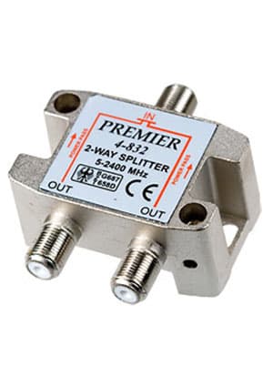 4-832(05-6201) РАЗВЕТВИТЕЛЬ НА 2 ТВ 5-2400MHZ С ПРОХОДОМ ПИТАНИЯ