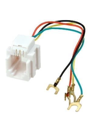 05-1111, розетка телефонная 6р4с пласт. 623е с отводами 82мм (fd-6040)