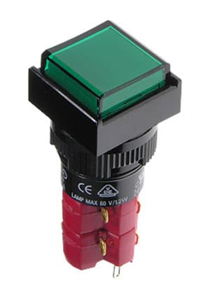 D16LMS1-2ABCG, кнопка без фикс. 250В/5А,  ламп. подсветка