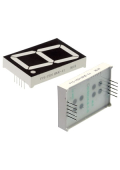 FYS-15011BUE-11, индикатор  оранжевый  ОА  38.1мм  1x7  630нМ