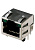 TP8P8C (RJ45) ГНЕЗДО CAT5E СВЕТ. ЗЕЛ./ЗЕЛ., TP8P8C (RJ45) гнездо сетевое.на плату. экран.cat.5E, свет. зел./зел.