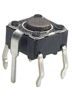 0643GHIM-130G-G, кнопка такт. 6х6 с заземл. h=4.3мм (аналог TS-A1PG-130 SWT2)