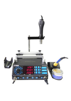 ELEMENT 853AAA, Станция паяльная 3 в 1 (фен, паяльник, преднагреватель плат)