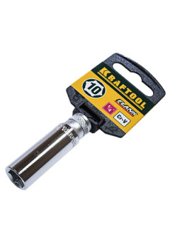 27817-10_Z01, ТОРЦЕВАЯ ГОЛОВКА УДЛИНЕННАЯ 1/4,10ММ ХРОМОСАТИНИРОВАННАЯ