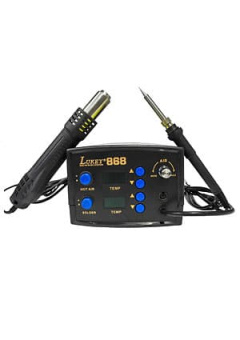 LUKEY-868, паяльная станция фен+паяльник