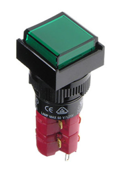 D16LMS1-2ABCG, кнопка без фикс. 250В/5А,  ламп. подсветка