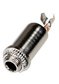 1-091, Разъем аудио 3.5мм "гн" стерео металл на корпус с гайкой трубка