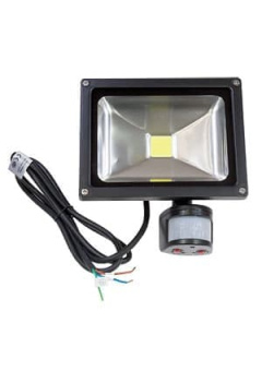BR-FL-20W-PIR WHITE, Прожектор св.диод. Встроенный датчик и драйвер