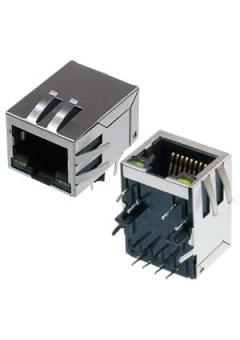 LU1T516-43-LF, PBFree,разъем RJ-45+трансформатор+светодиоды- в одном к