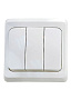BC10-003B, Выключатель "Этюд" 3-кл СП   10А (белый)