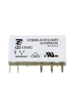 0-1393236-4, V23092-A1012-A201реле 1-Form-C,SPDT,1CO 12VDC/6A