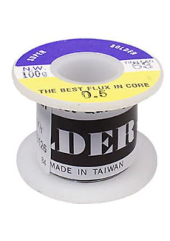 SOLD.WIRE, 0.5MM, 100GM/ROLL (SN 63%), 63%Sn припой-проволочный 0.5мм с канифолью 100г